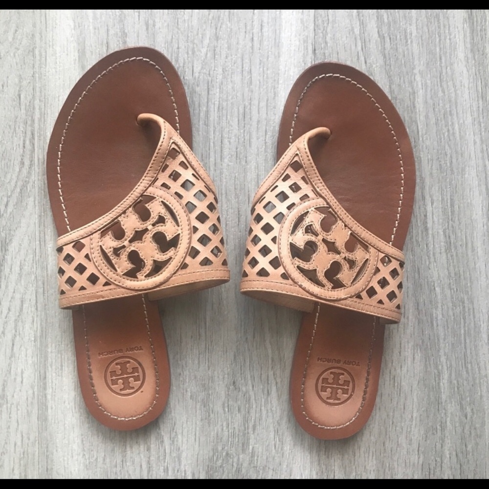 Tory Burch Light tan leather Thong Sandals